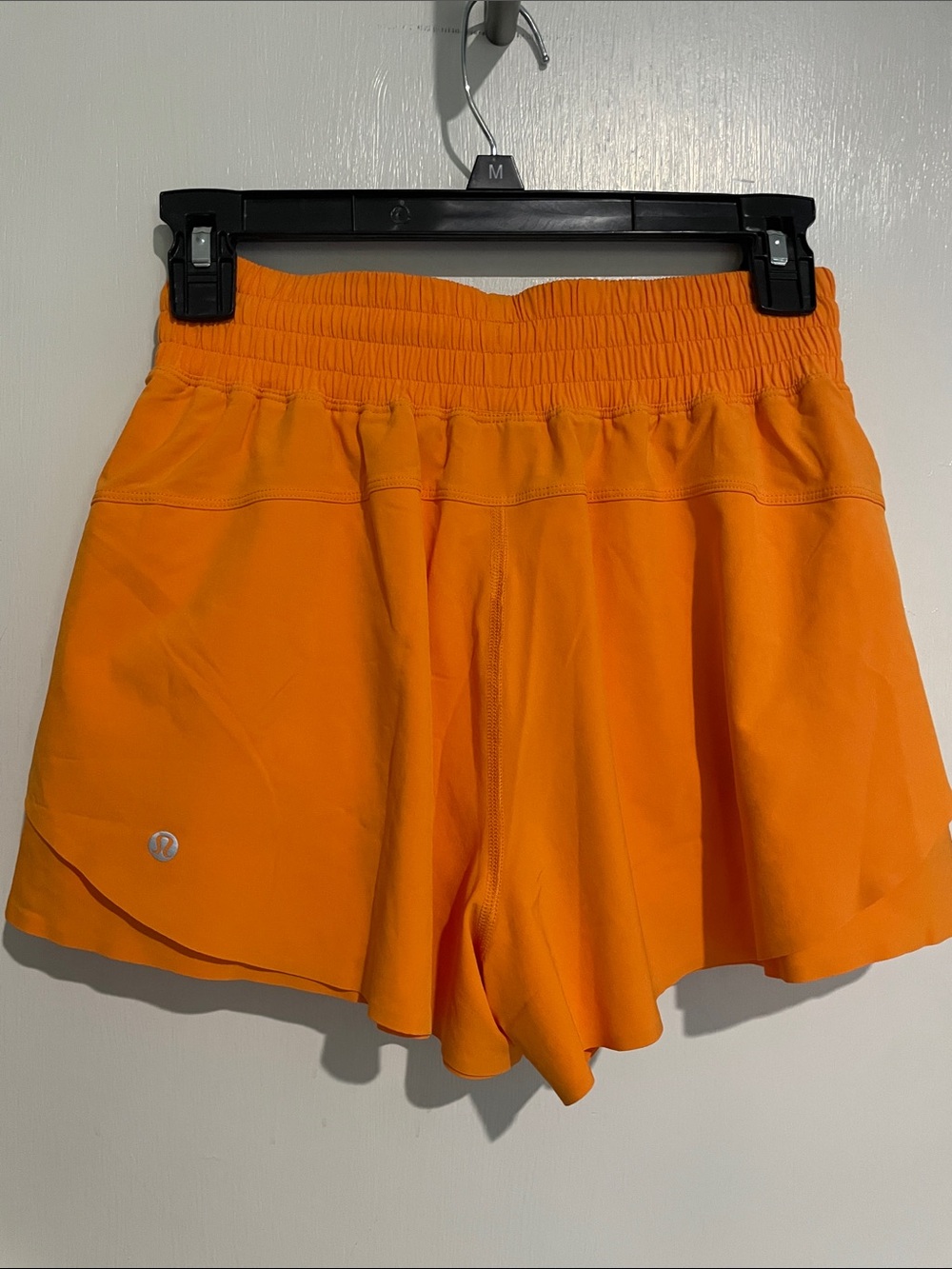 lululemon athletica shake it out high rise run short in citrus sizzle